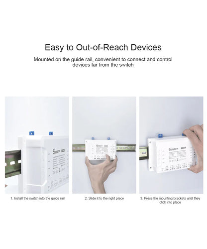 SONOFF 4CHR3 & 4CHPROR3 4-gang Wi-Fi Smart Switch with RF Control