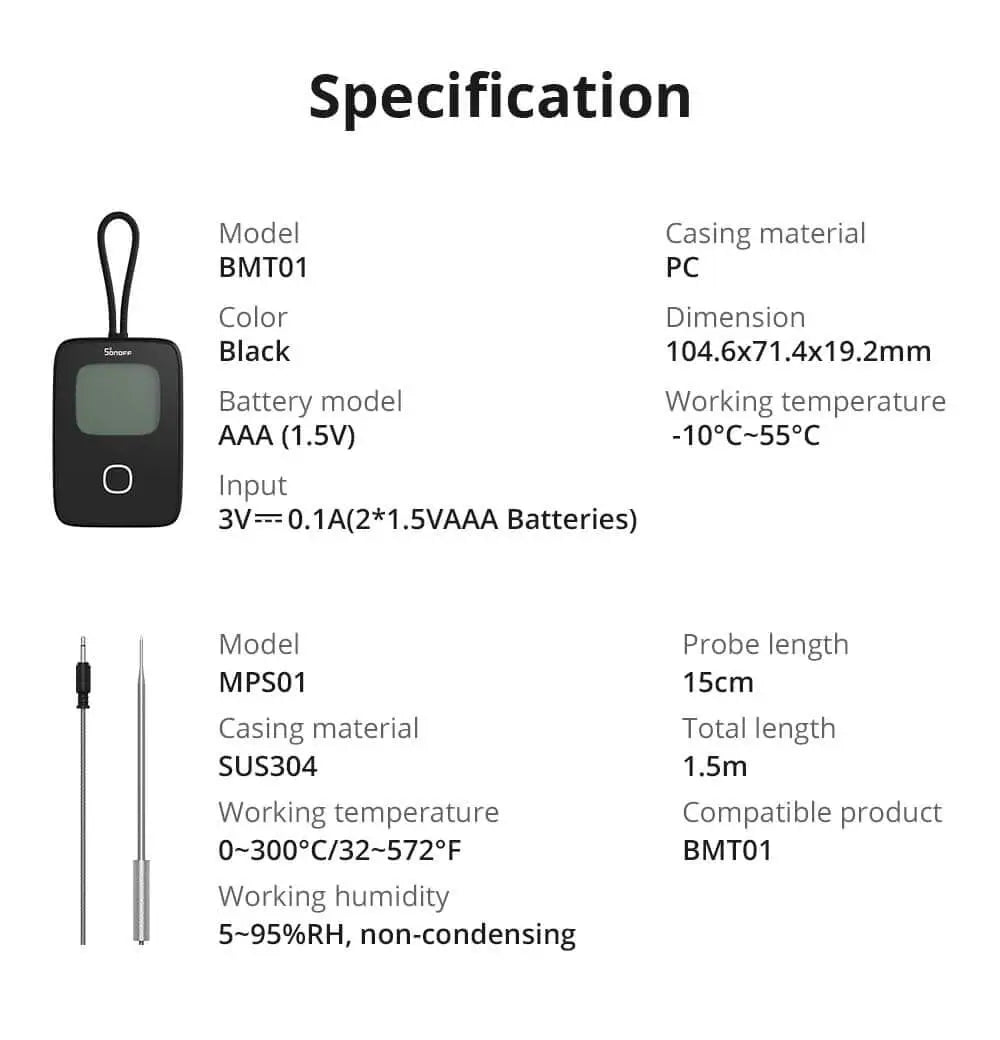 SONOFF BBQ Meat Thermometer | BMT01