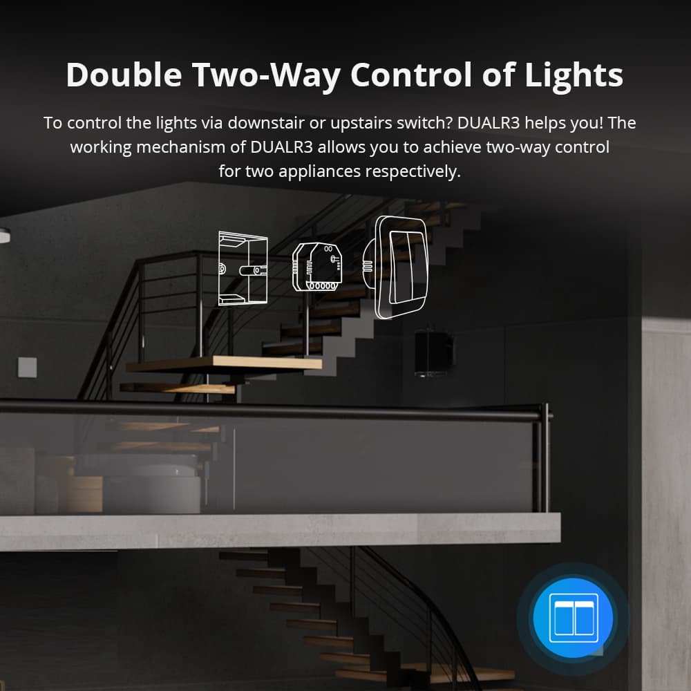 SONOFF DUALR3/DUALR3 Lite Dual Relay Two Way Power Metering Smart Switch