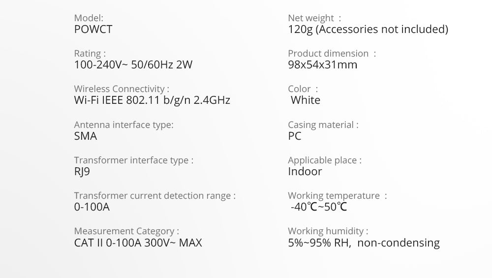 SONOFF POW Ring Smart Power Meter | POWCT